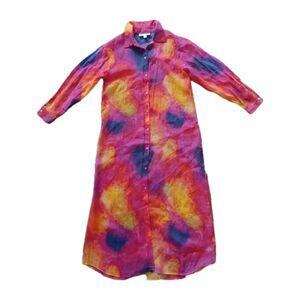 Bar III Zerina Akers Maxi Dress Women Medium Sheer CoverUp Festival Resort Artsy